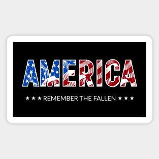 Remember The Fallen - American USA Flag Magnet